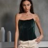 MARIKONE velvet green corset