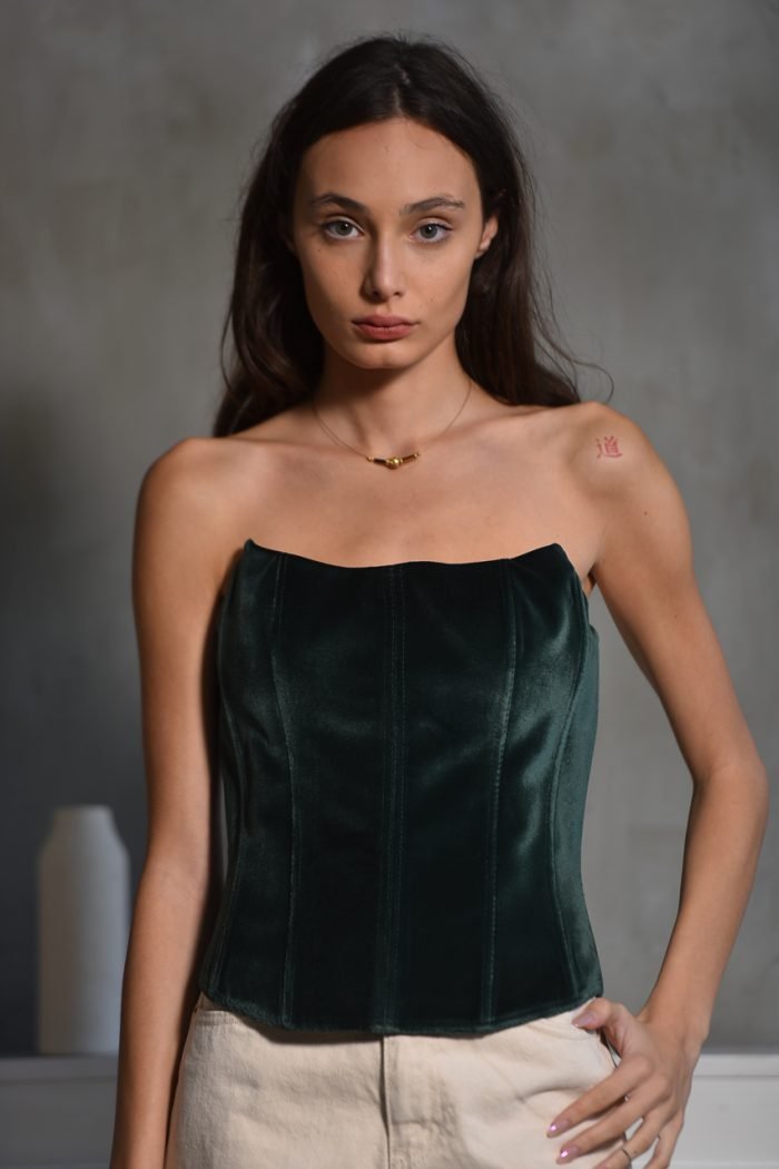 MARIKONE velvet green corset - Image 3