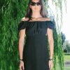 COMODE Black short dress with bow