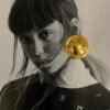 NOIR "Plate" earrings