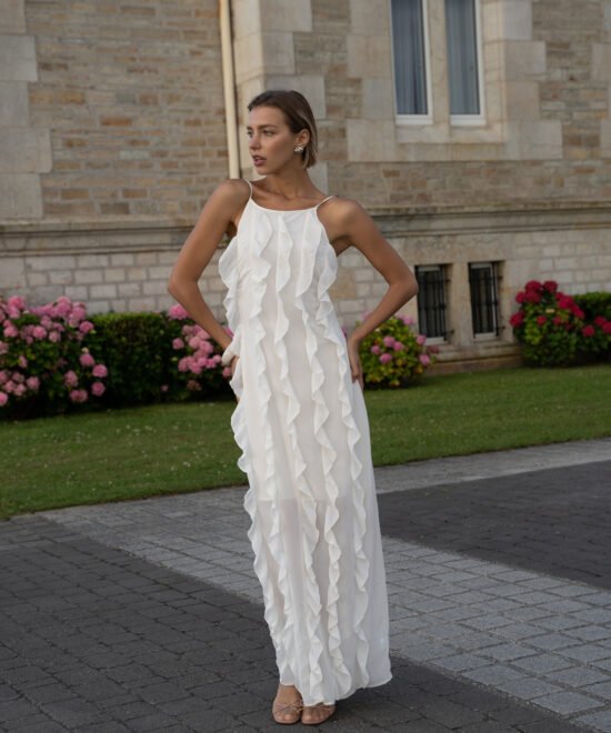 COMODE Mermaid White Dress