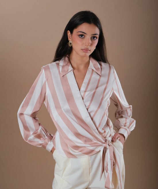 COMODE Striped Silk Shirt