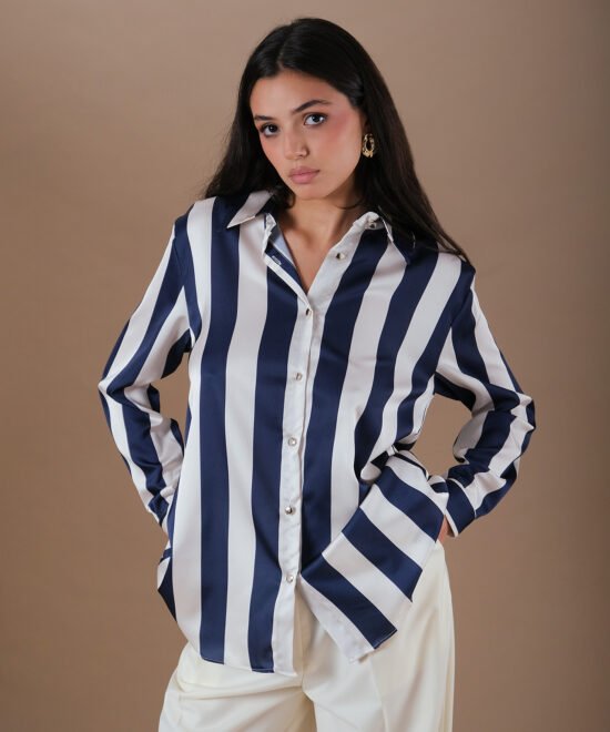 COMODE Striped Silk Shirt