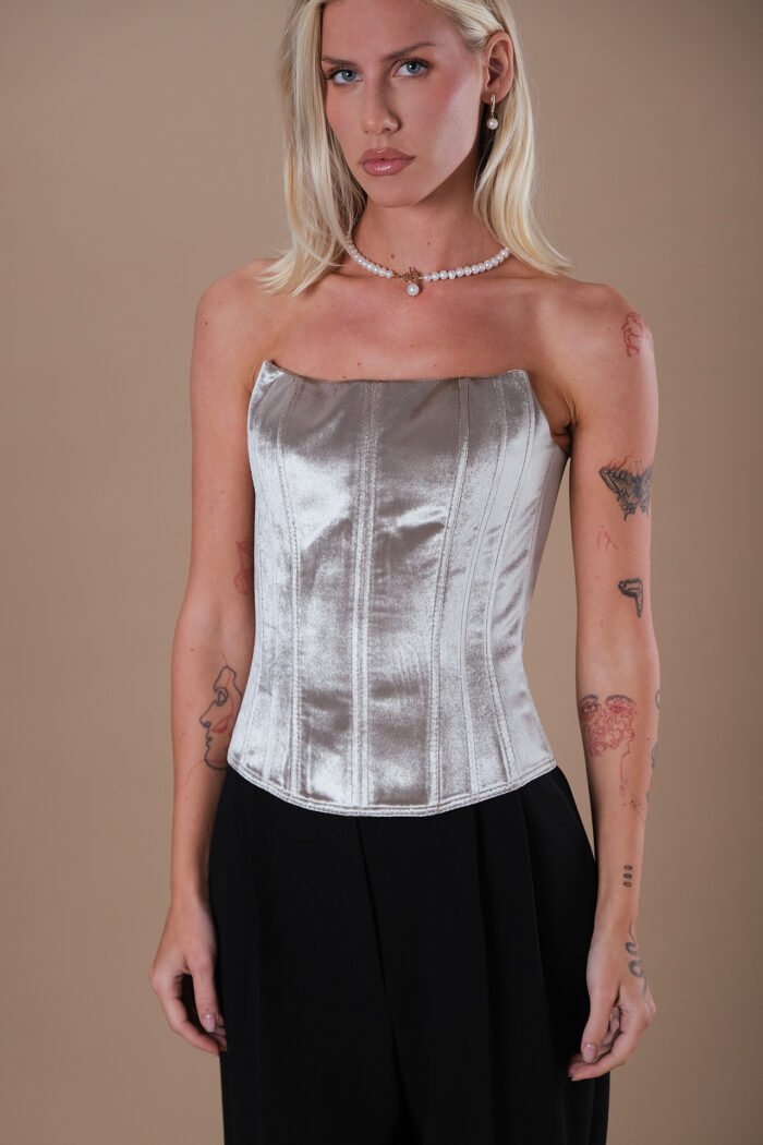 MARIKONE Velvet Silver Corset - Image 3