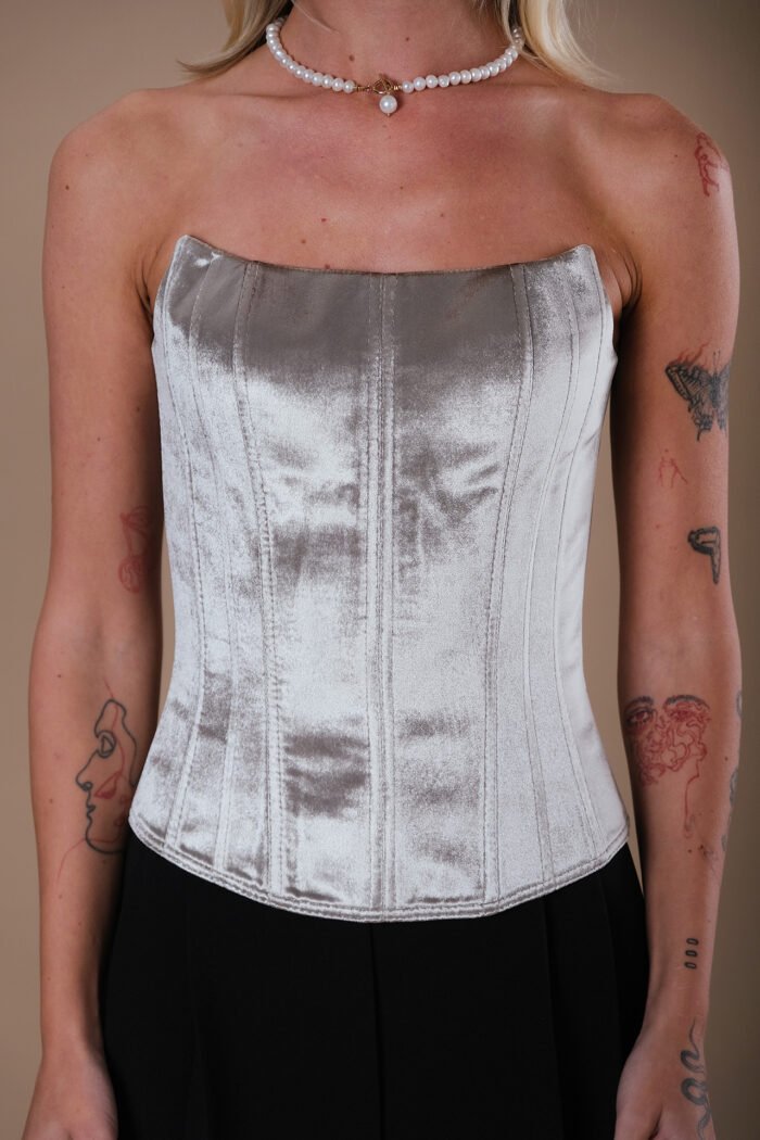 MARIKONE Velvet Silver Corset