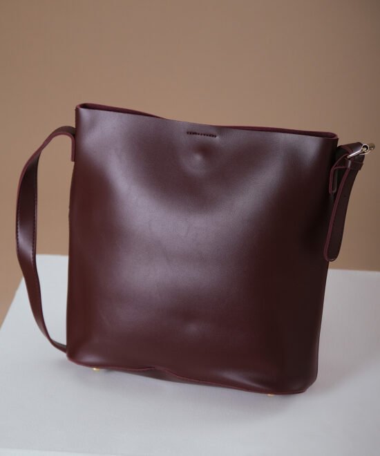 Alternative view of COMODE Burgundy Tote bag