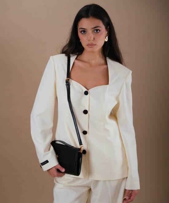 COMODE X KVARIANI Classic Butter yellow Blazer