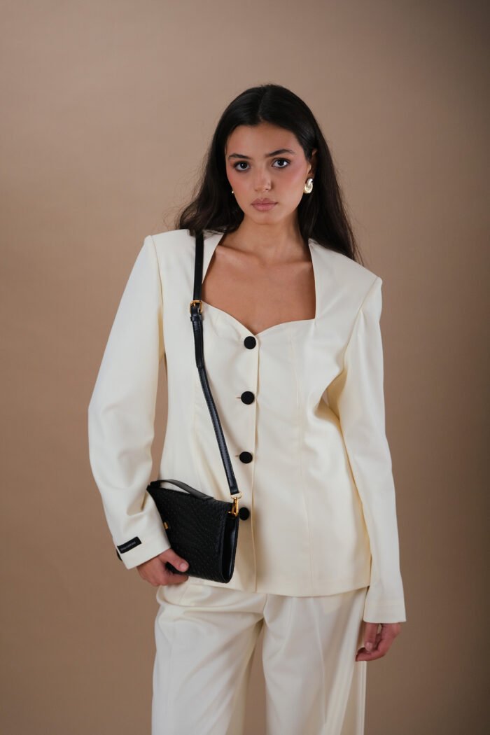 COMODE X KVARIANI Classic Butter yellow Blazer