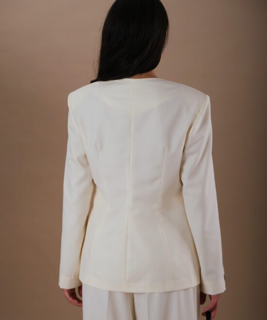 Alternative view of COMODE X KVARIANI Classic Butter yellow Blazer