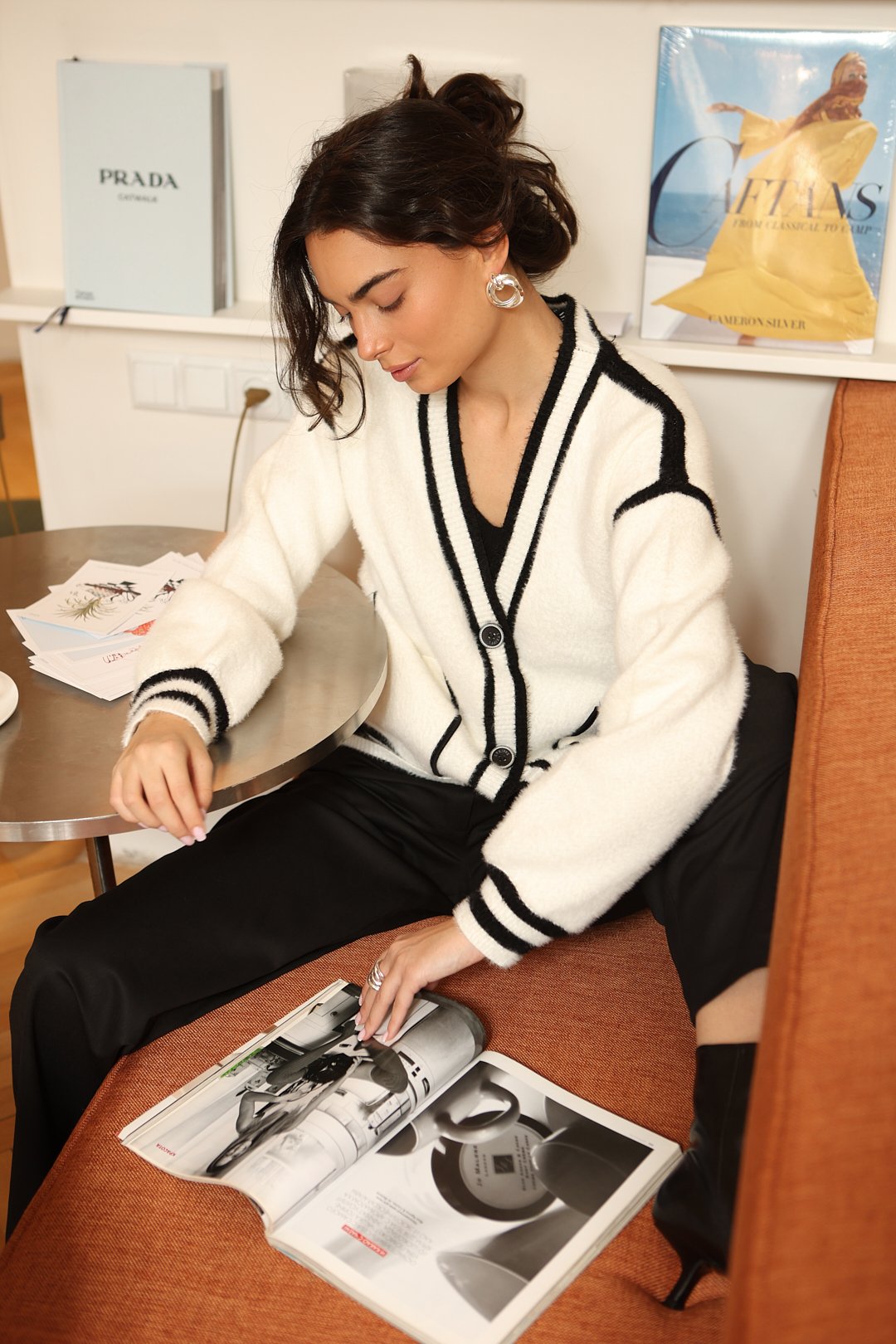 COMODE Eleanor Black&White cardigan - Image 2