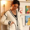 COMODE Eleanor Black&White cardigan