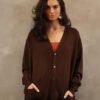 COMODE Brown cardigan