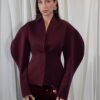 COMODE Rhea Burgundy Blazer