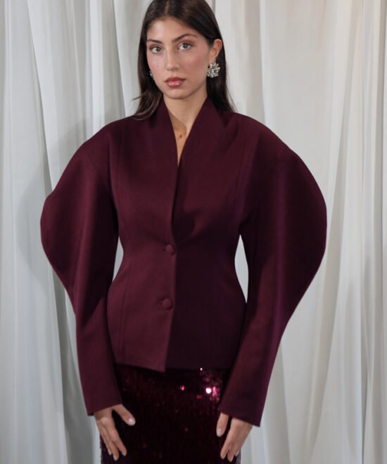 COMODE Rhea Burgundy Blazer
