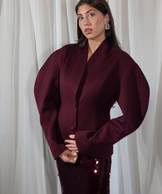 Alternative view of COMODE Rhea Burgundy Blazer