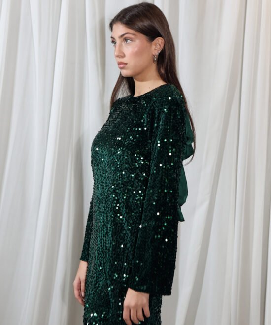 Alternative view of COMODE Gatsby Green Dress