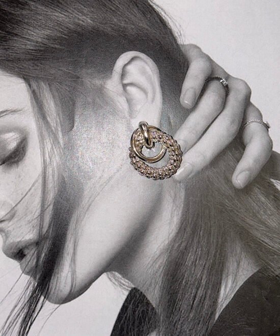 NOIR Silver Monaco earrings