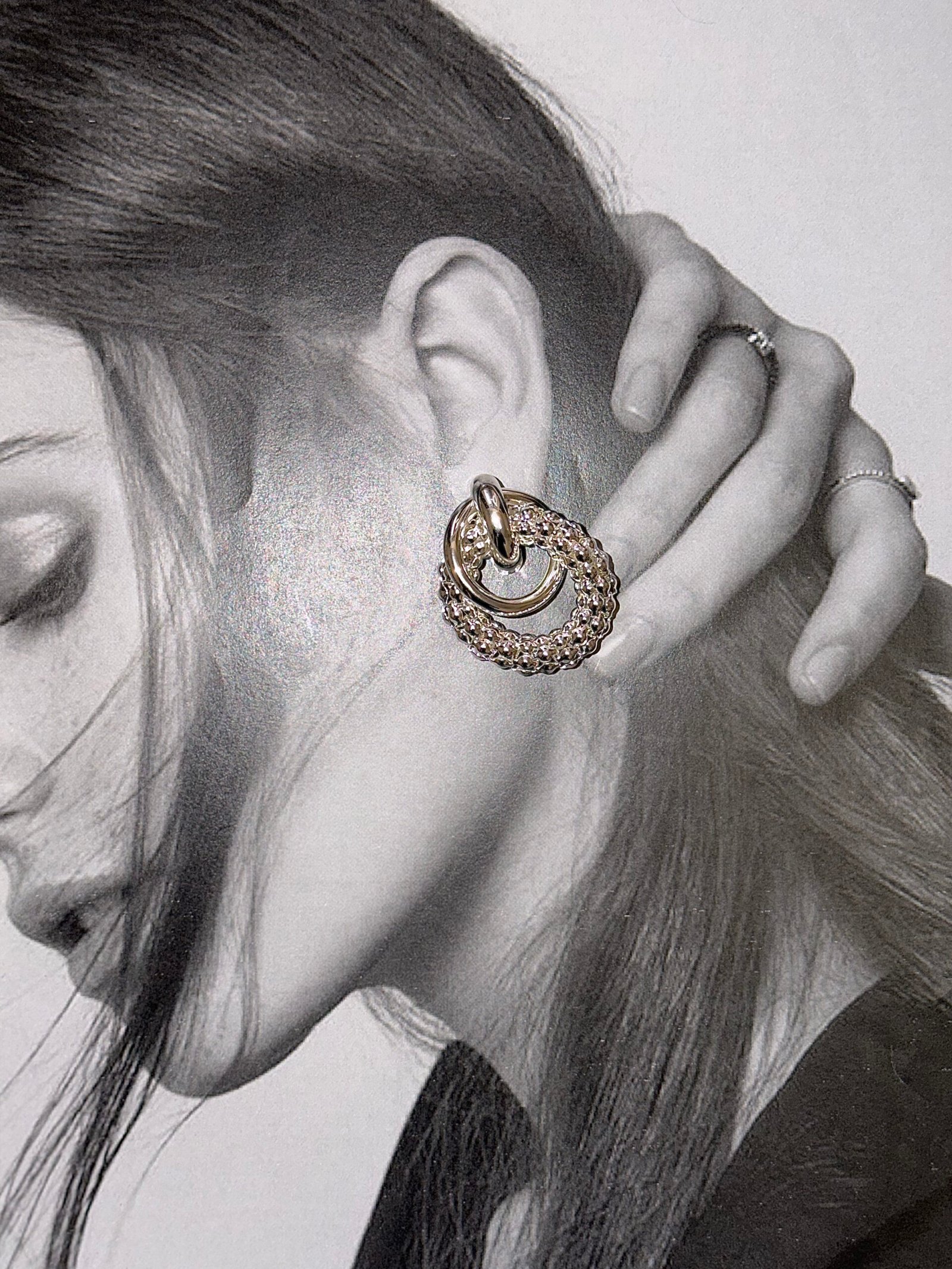 NOIR Silver Monaco earrings