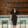 COMODE Diana Black Blouse