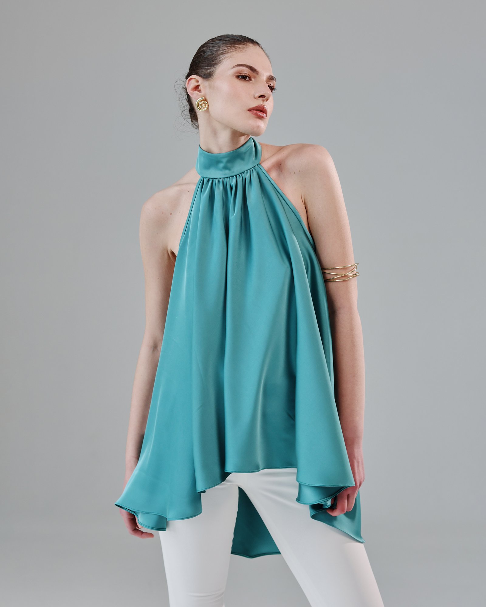 COMODE Audrey Turqoise Top