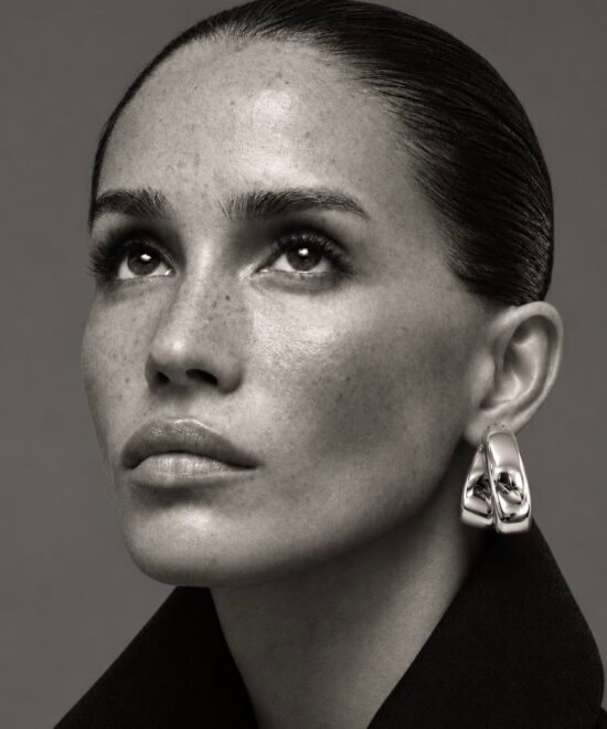 Alternative view of NOIR Silver Earrings