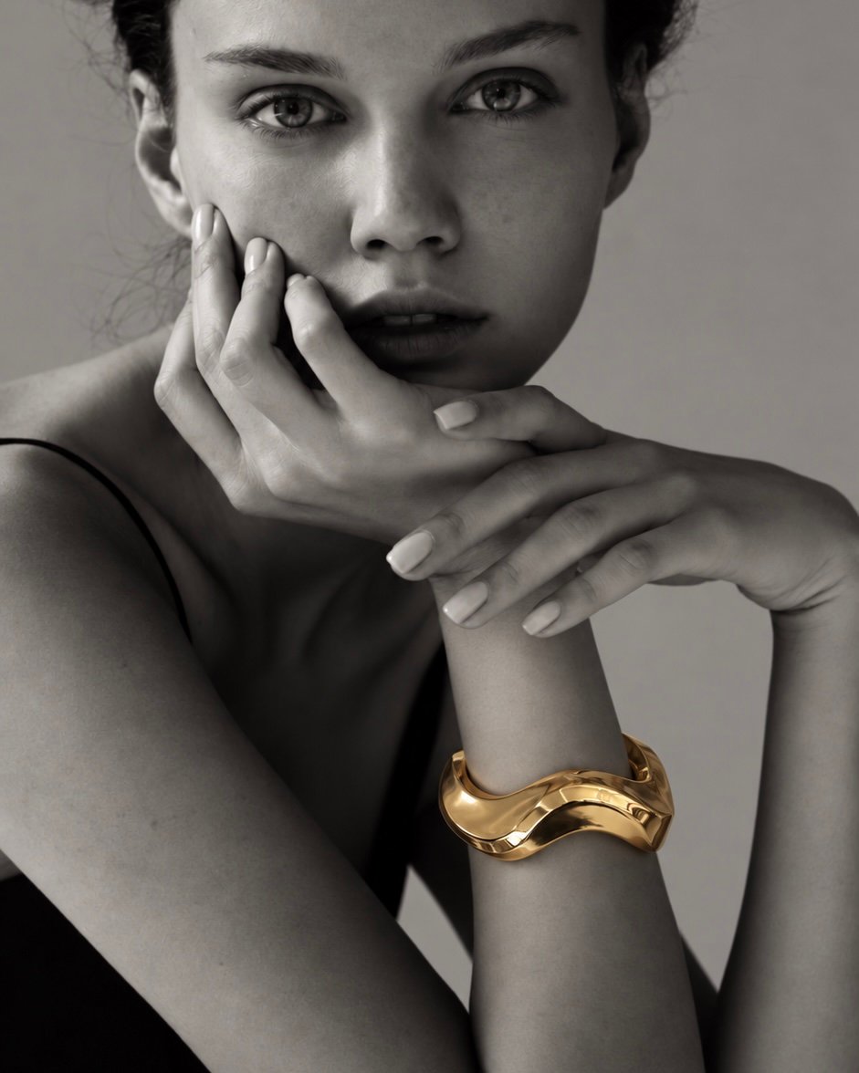 “Wave” Gold Bracelet - Image 2