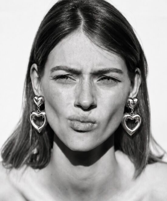 Alternative view of NOIR Broken Heart Earrings