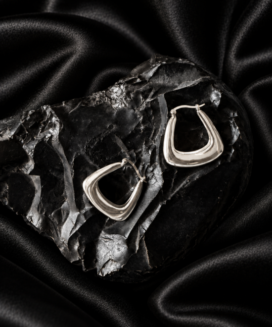 NOIR Silver Dainty Earrings