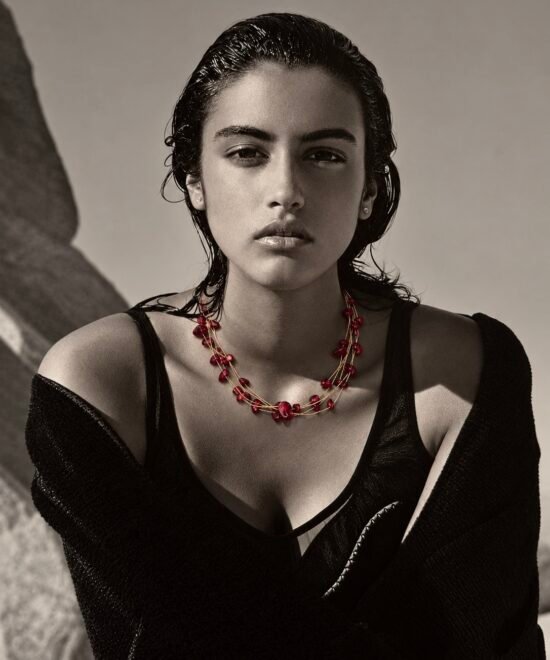 Alternative view of NOIR Red Autumn Necklace
