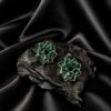 NOIR Green “Bloom” earrings