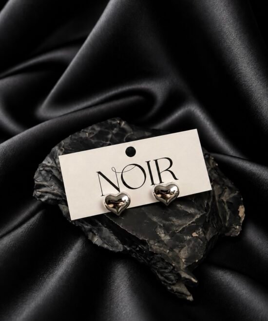 NOIR Heart Earrings