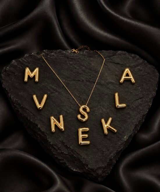 NOIR Gold Letter Necklace