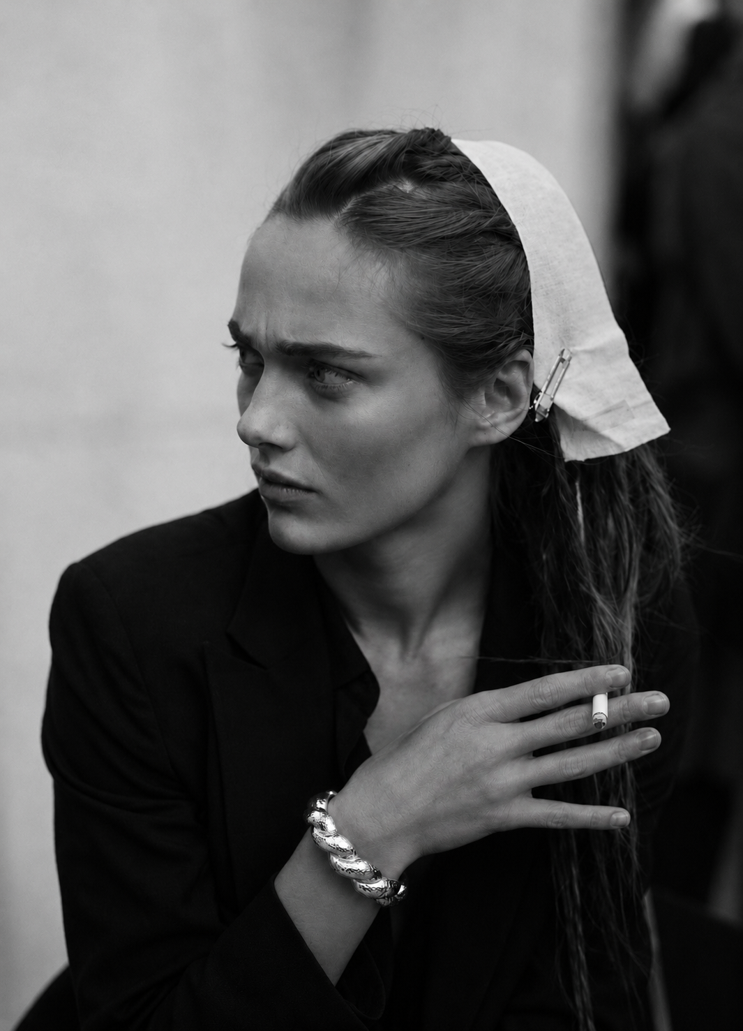 NOIR Silver Matte Spiral Bracelet - Image 2
