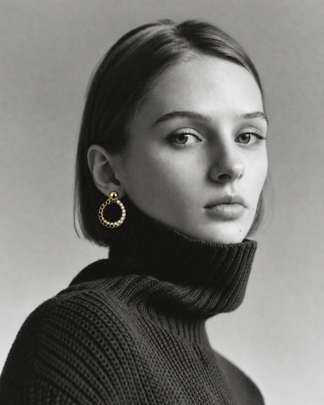NOIR Gold Earrings - Image 2