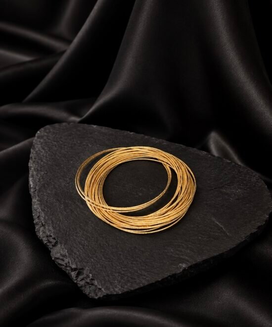 NOIR Gold Matte Bangles
