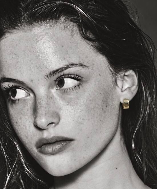 Alternative view of NOIR Tiny Gold Earrings