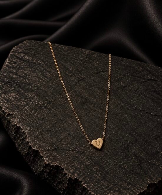 NOIR Gold Heart Necklace