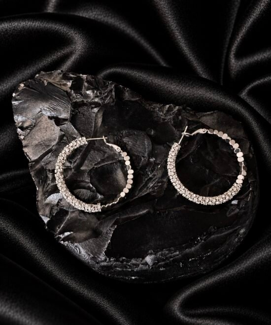 NOIR Silver Snow Flake Earrings