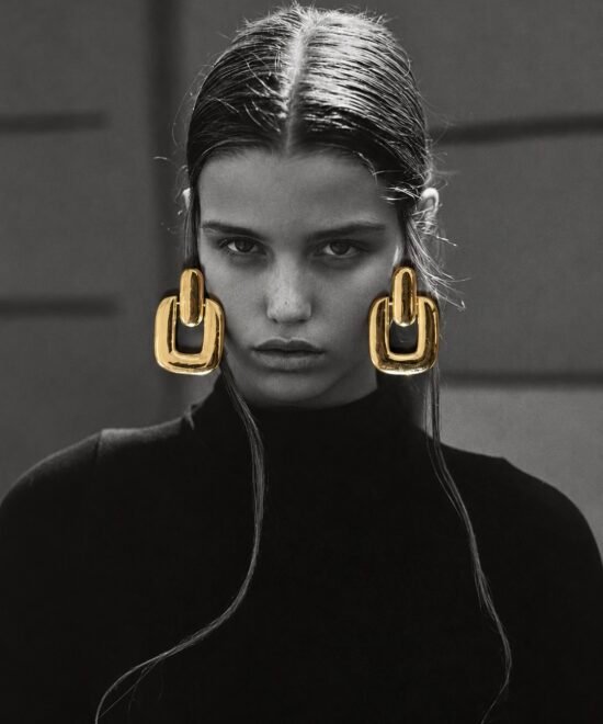 Alternative view of NOIR Gold Earrings
