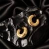 NOIR Gold Chunky Hoop Earrings