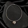 NOIR Chubby heart necklace