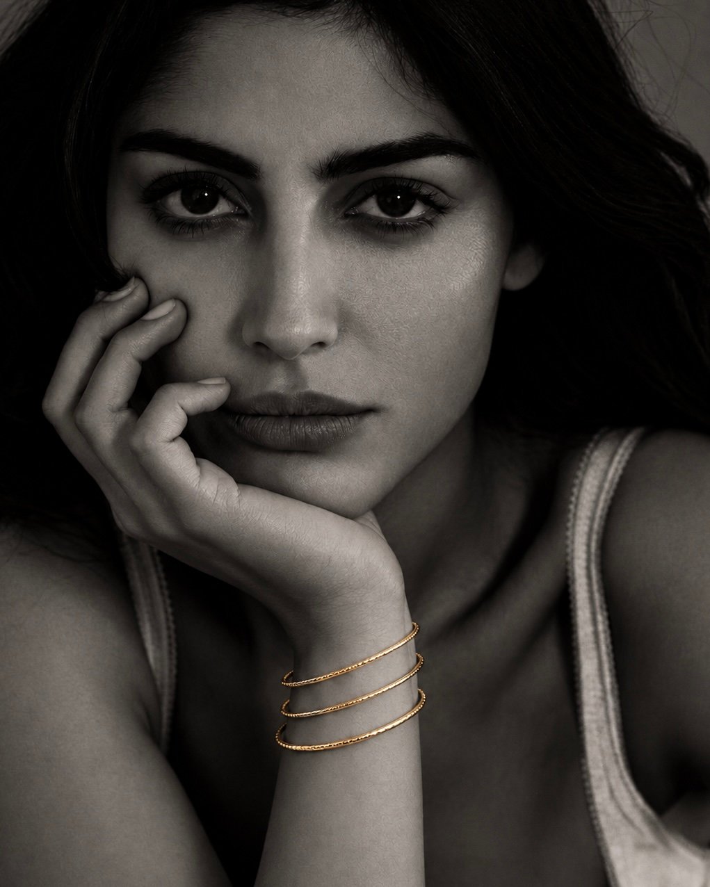 NOIR Gold Tiny Bangles - Image 2