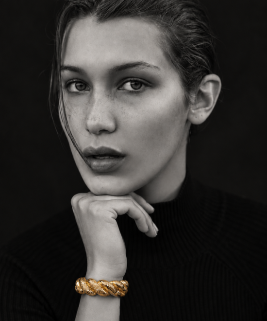Alternative view of NOIR Gold Matte Spiral Bracelet
