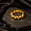 NOIR Gold Matte Spiral Bracelet