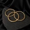 NOIR Gold Matte Bangle Set (3)