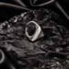 NOIR Silver Triangle Ring
