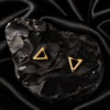 NOIR Classic Gold Triangle Earrings