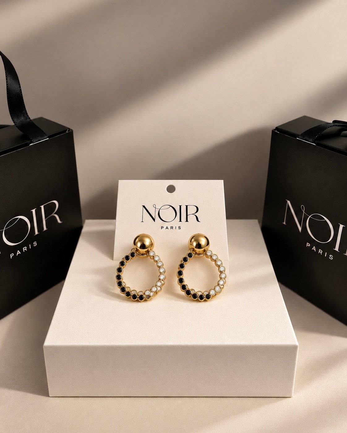 NOIR Gold Earrings - Image 3