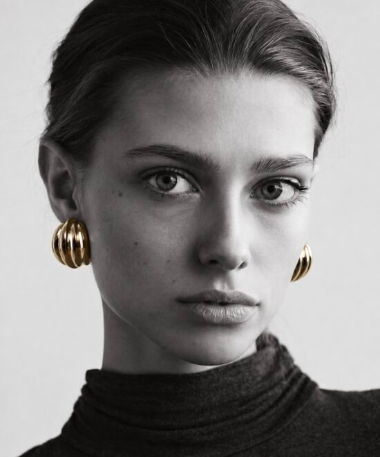 Alternative view of NOIR Gold Earrings