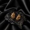 NOIR Gold "Croasant" Earrings